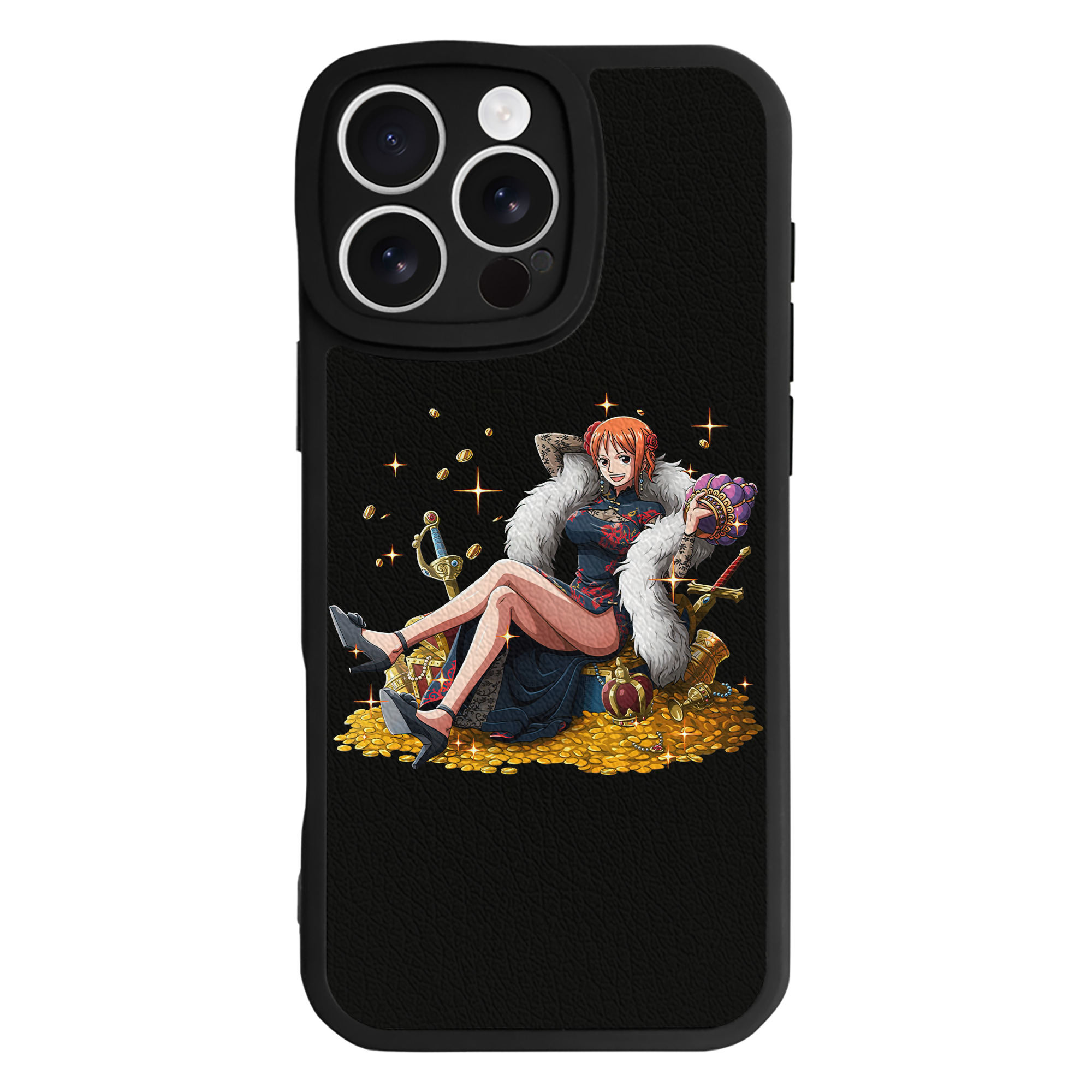 （画像用） ワンピース ナミ ONE PIECE Nami 【iPhone 16シリーズ対応】シリコンスマホケース（レザー調） 材質：シリコン